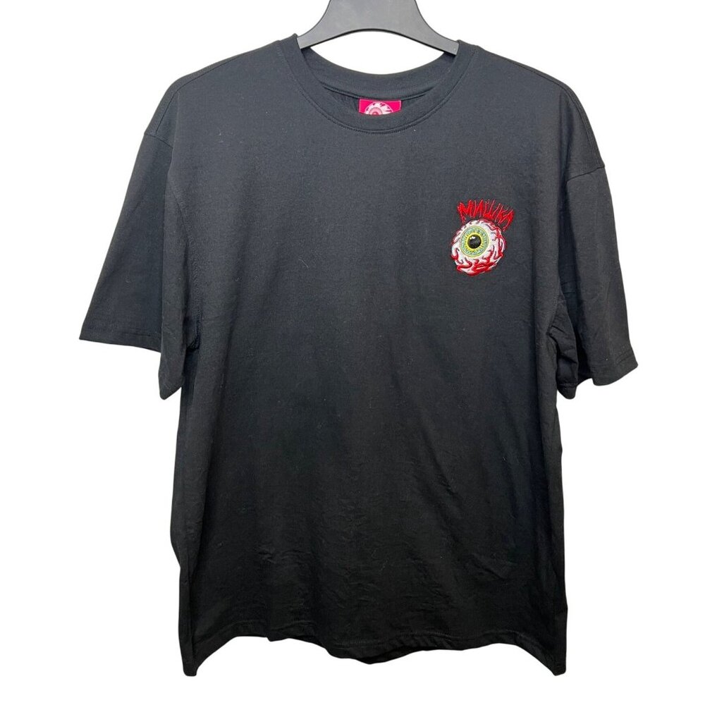 Mishka "Engineered To Destroy" Black T-Shirt With Biker Skull Graphic Size Large - Picture 2 of 8